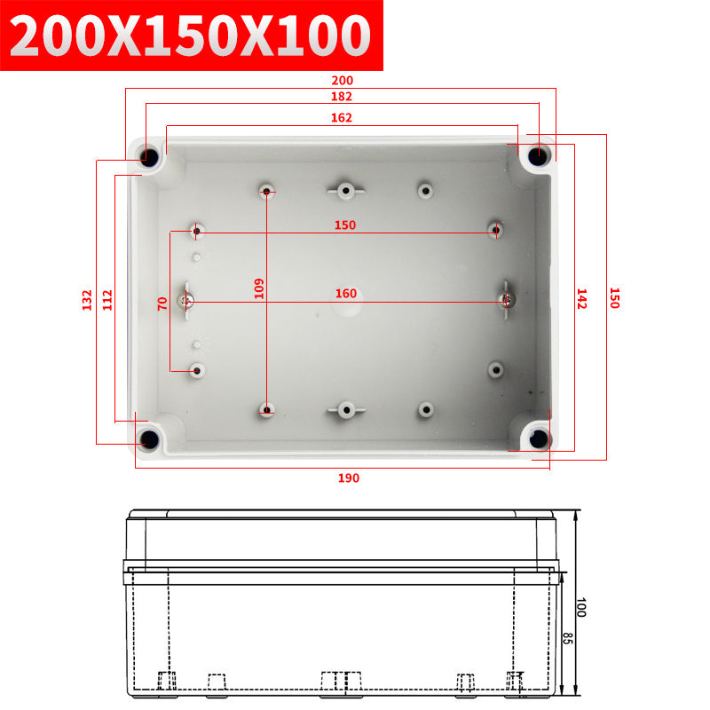 External Waterproof Junction Box ABS Plastic Terminal Box