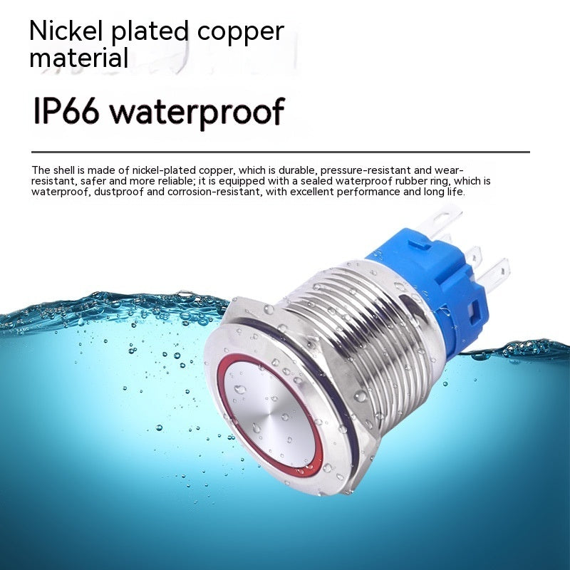 Metal Button Waterproof Self-locking Self-reset