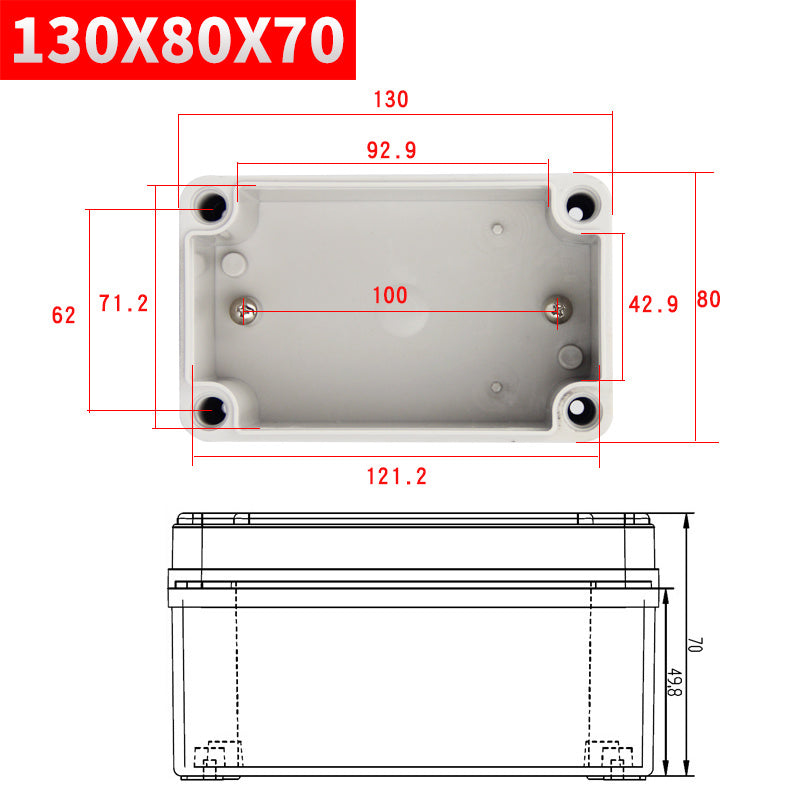 External Waterproof Junction Box ABS Plastic Terminal Box