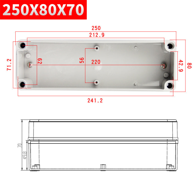 External Waterproof Junction Box ABS Plastic Terminal Box