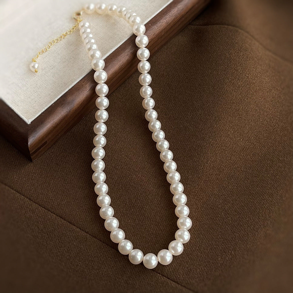 All-matching Round White Handmade Necklace For Four Seasons