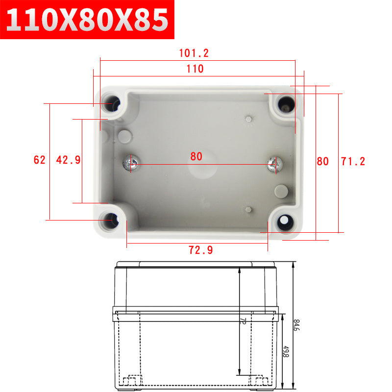 External Waterproof Junction Box ABS Plastic Terminal Box