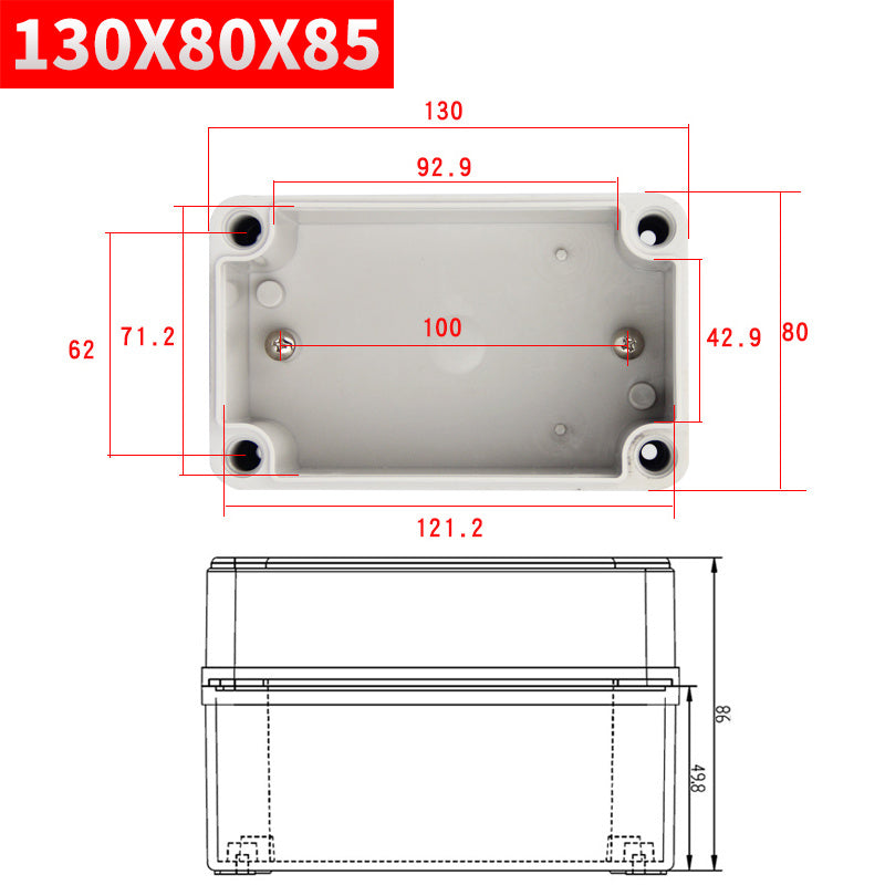 External Waterproof Junction Box ABS Plastic Terminal Box