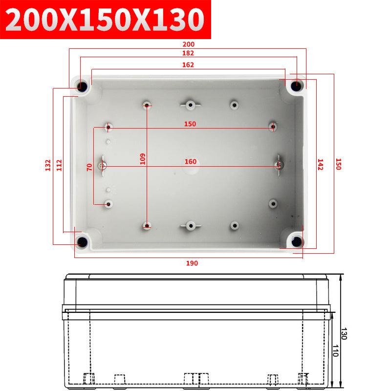 External Waterproof Junction Box ABS Plastic Terminal Box