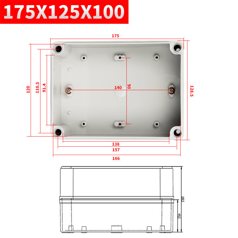 External Waterproof Junction Box ABS Plastic Terminal Box