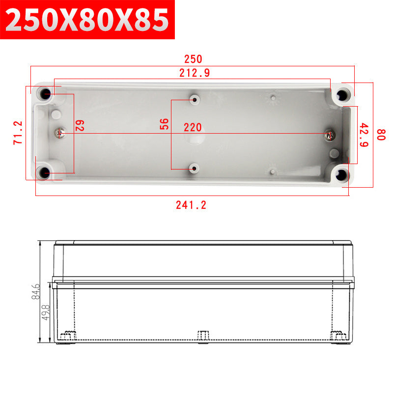 External Waterproof Junction Box ABS Plastic Terminal Box
