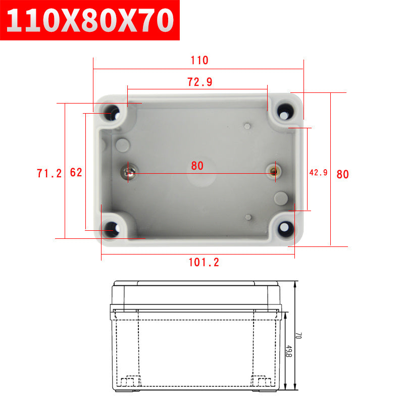 External Waterproof Junction Box ABS Plastic Terminal Box