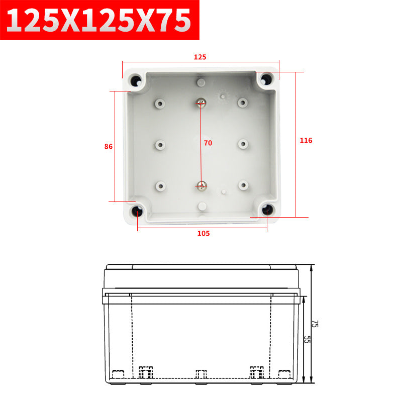 External Waterproof Junction Box ABS Plastic Terminal Box