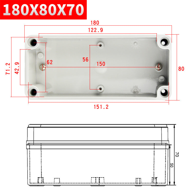 External Waterproof Junction Box ABS Plastic Terminal Box